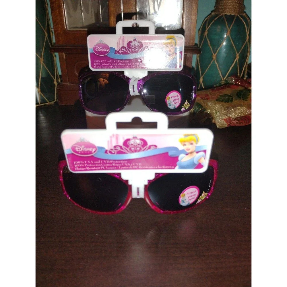 2 Pairs Of Disney Princess Sunglasses New On Card With Original Tags